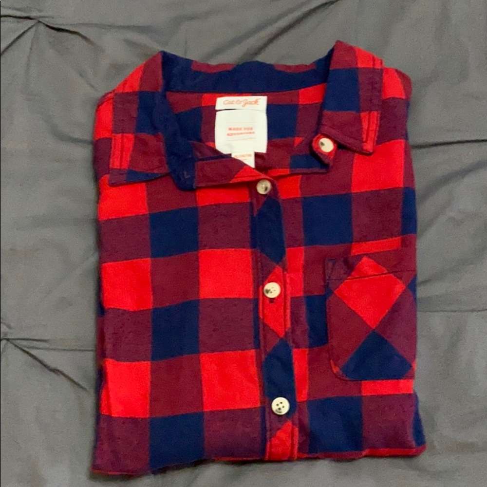 Girls long sleeve flannel shirt